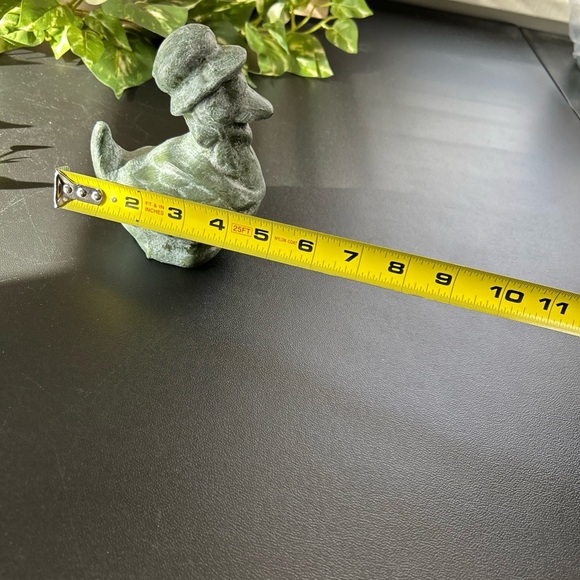 Ceramic Duck Bonnet Succulent Planter Green Cottagecore Country Mini Planter - Picture 12 of 13